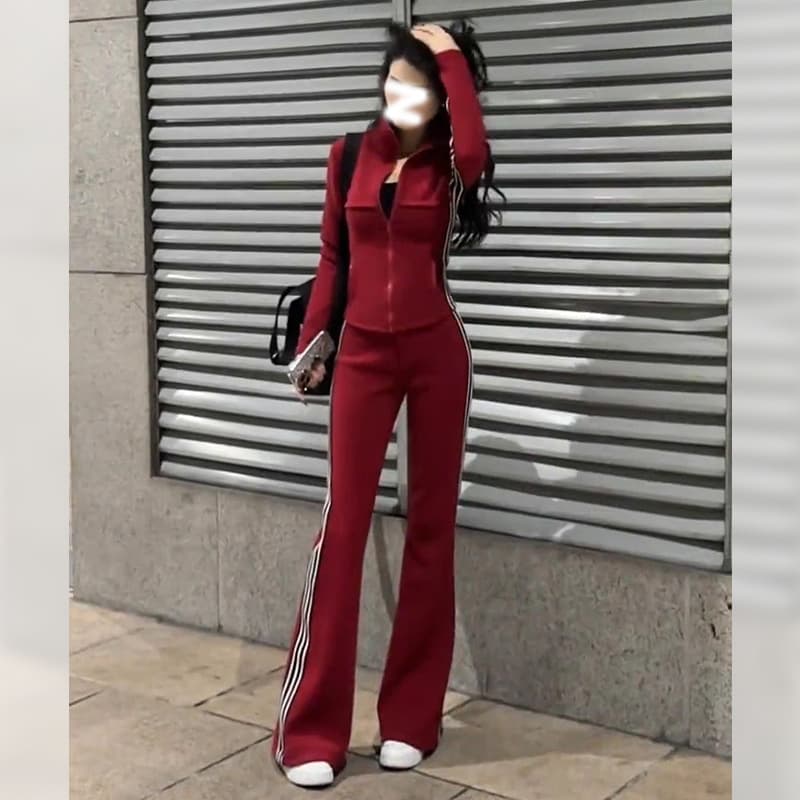 ジャージ レディース ストレートシルエット ジャージ セットアップ