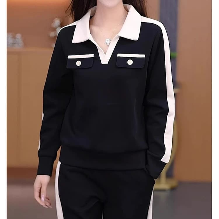 ジャージ レディース 上品カジュアル スポーツセットアップ