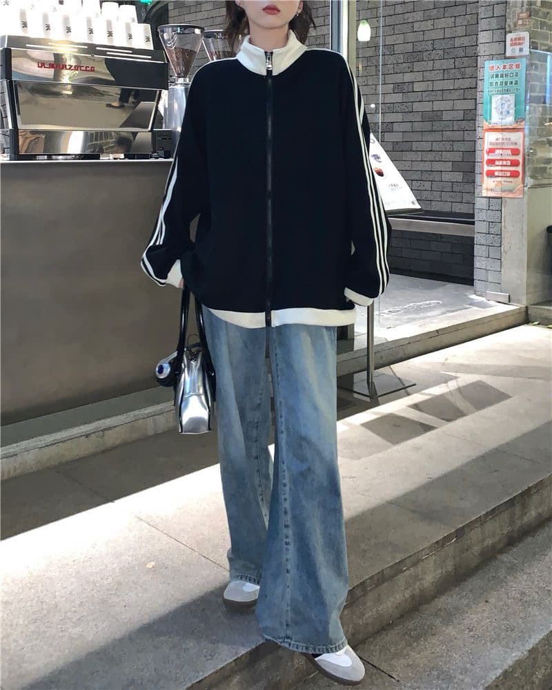 ジャージ レディース ゆったりシルエット スポーツブルゾン