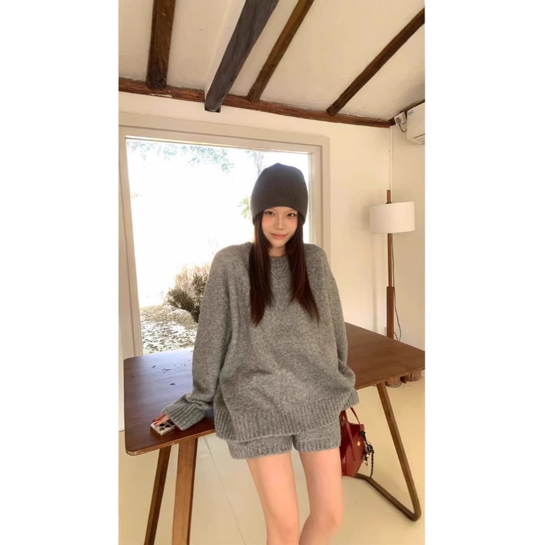 ジャージ レディース リラックス 上下セット ニットウェア